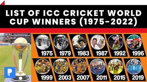 cricket world cup winners list